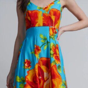 Floral-Print Flare Dress